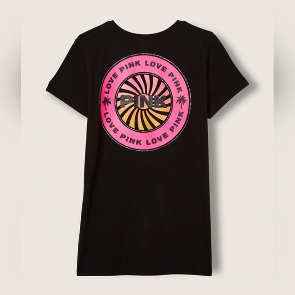Victorias Secret Pink Tropical Shine T-Shirt. Brand New 💎 - Picture 1 of 6